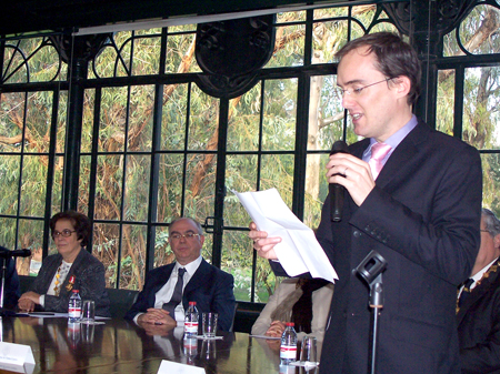 Jean-Marie Guillouët agradecendo o prémio Jean-Marie Guillouët agradecendo o prémio